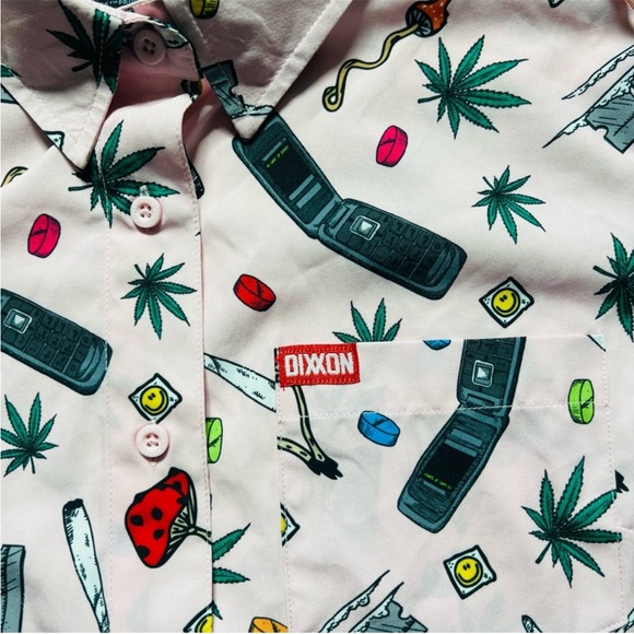 DIXON NEW GUY PARTY Pink SHIRT Size Medium - Picture 6 of 14